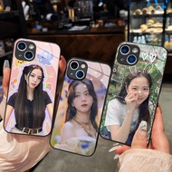 Jisoo Glass Case for iPhone 17 16 15 14 13 12 11 8 7 6 6s 6p 7p 8p 6g 7g 8g Pro Max XR XS xsmax Plus
