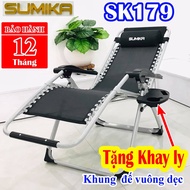 Ghế xếp thư giãn Sumika SK179/ 179 NEW khung ghế thép vuông sơn tĩnh điện Bảo hành thay thế 12 tháng