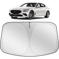 XHRING Pelindung Matahari Cermin Depan Serasi dengan Genesis G70 G80 G90 GV60 2026 2025 2024 2023 Ak