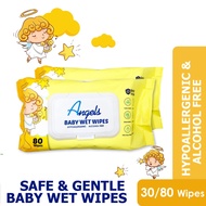ANGELS Baby Wet Wipes Carton Sale  - 30 / 80 Wipes Pack - Safe & Gentle for Babies!