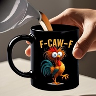Rooster Shaped Mug F-Caw-F Funny Ceramic Cup 350ml Novelty Home Decor Unique Animal Design Coffee Ve