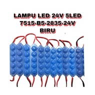 LED LAMP 24V 5LED 7515-B5-2835-24V BLUE (5 PCS)