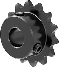 16 Tooth Roller Chain Sprocket B Type Hardened Teeth, 25 Chain Sigle Strand 1/4-Inch Pitch, 15mm Bor