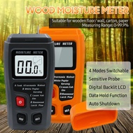 catron-th Digital Wood Moisture Meter Pin Type LCD Backlit Portable Tester 4 Modes Switchable with 9