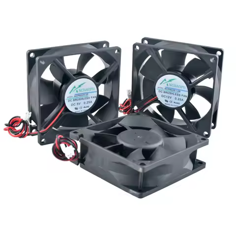 ACP8025 80x80x25mm Axial Cooling Fan 2-Pin DC5V/12V/24V for Chassis Power Converter PC Case Computer