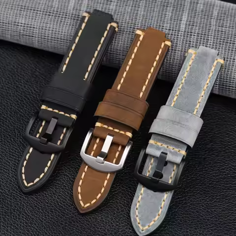 Suitable For Oris ORIS AQUIS Diving Series Strap 24MM*11MM Bump Genuine Cowhide Bracelet Men's Brace