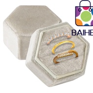 BAIHEE Jewelry Ring Box, Velvet 3 Slots, Proposal  Women