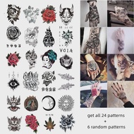 30pcs Flower Arm Tattoo Stickers Arm Temporary Tattoo Waterproof Fake Tattoos
