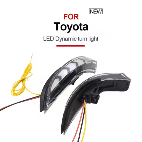 Dynamic Amber LED Car Front Side Mirror Turn Signal Lights For Toyota Corolla Camry Yaris AQUA PORTE
