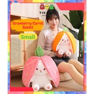 TIC TOY Strawberry Rabbit Doll Plush Toys Bunny Dolls Carrot Arnab Girl Sleeping Pillow Mainan Mewah