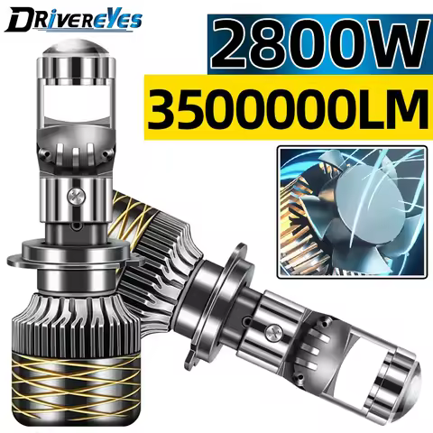 H4 H7 H11 H8 H9 9005 9006 HB3 HB4 LED Headlights LHD Mini Projector Lens 7545 CSP Canbus Turbo Fan 1