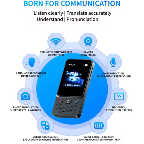 T21 PRO Offline Portable Audio Translator 138 Language Smart Translator In Real Time Smart Voice AI 