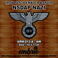 ARM-012-A Patch AW NSDAP NAZI Partai Buruh Nasional Sosialis Jerman Nationalsozialistische Deutsche 