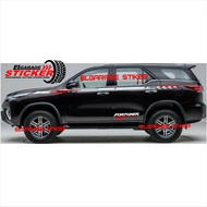 Stiker mobil toyota fortuner cutting stiker variasi body fortuner stiker list mobil fortuner pajero