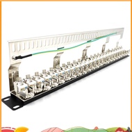 Cat7 Patch Panel 24Port CAT7/CAT6A FTP Patch Panel Full Shielded Incl. 24X Cat7 Shielded Keystone Ad