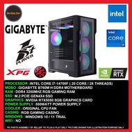 Gaming PC Desktop Intel Core i7-14700F/ 32GB/16GB /1TB SSD/ 512GB SSD / RTX5050 8GB / 550W PSU
