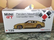 Mini GT 125 Pandem Nissan GT-R (R35) Cosmopolitan Yellow GT Wing