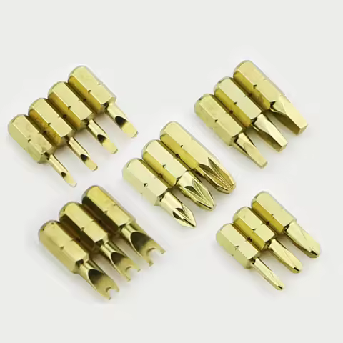 25mm Length 1/4 Inch Hex Magnetic U Shaped Pozidriv Y Shape Square Head Triangle Screwdriver Bits U4