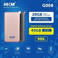 HKM G008 MIFI 4G LTE UNLOCK GRATIS XL GO IZI 40GB DAN ROAMING TERLARIS