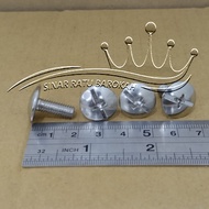 NICKEL BODY BOLT M6X16 MOTORCYCLE BODY BOLT WHITE SILVER CHROME COVER M6 X 16 6 X 16 FOR 10 LENGTH 1