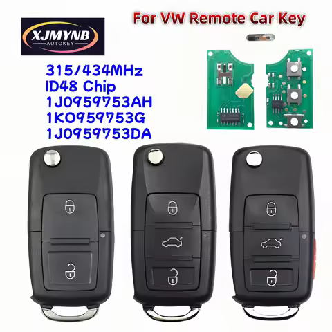 XJMYNB 1J0959753DA 1J0959753AH 1K0959753G 315/434MHz ID48 Chip For VW PASSAT Polo Golf Beetle Skoda 
