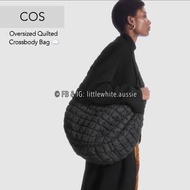澳洲直送✈️ COS Oversize Quilted Crossbody Bag  Black 特大雲朵包 黑色 (Blackpink Jennie同款 大袋子 爆谷袋 泡芙袋 泡泡袋 斜孭袋 斜咩