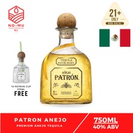 Patrón Añejo Tequila (700ML) + 1x FREE PATRON CUP – Premium Aged Tequila