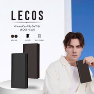 LECOS genuine leather men's wallet with vertical folding cover - LV16