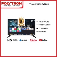 (KHUSUS LUAR KOTA) LED TV Polytron 32 Inch PLD32CV1869 HD SmartTV DVB-T2 - PLD 32CV1869