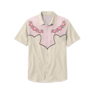 Western Cowboy Shirts for Men Vintage Short Sleeve Shirts Tops Ethnic Animal Shirts Cat 3NG Print Ca