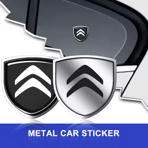 1Pc Car Badge Body Side Metal 3D Emblem Sticker Decal For Citroen C1 C2 C3 C4 C5 C6 C8 C4L DS3 DS4 D
