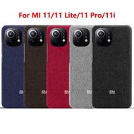 MI 11 Luxury Phone Case For Xiaomi Mi 11 Lite Canvas Fabric Leather Thin Skin Pattem Stand Protective Cover Mi 11 Pro 11i