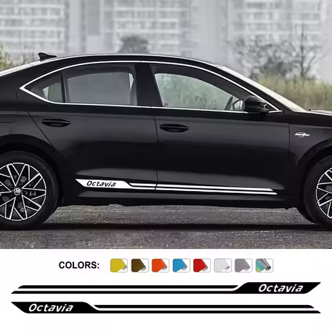 Car Door Side Sticker For Skoda Octavia A5 A7 2 3 Combi VRS MK2 MK3 MK4 A8 A4 Tour RS Vinyl Decor De