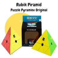 [BATAM] 3x3 Rubik Pyramid Cube Puzzle Pyraminx Stickerless Original Pyramid Sharpening Toy Education