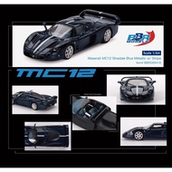 BBR MODELS 1/64 BBRDIE6416 MASERATI MC12 STRADALE BLUE METALLIC WITH STRIPE