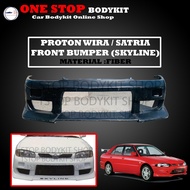 PROTON WIRA / SATRIA FRONT BUMPER (SKYLINE)FIBER(FIBERGLASS)SKIRT LIP BODYKIT