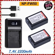 2000mAh Camera Battery for Sony NP FW50 Battery+LED USB Dual Charger for Sony A7 A7II A7RII A7S A7S2