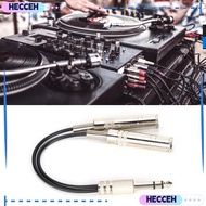 HECCEH Breakout Splitter Cable, Male to 2 Female 20cm/7.87in 6.35mm Male to 2 6.35mm Female, Electri