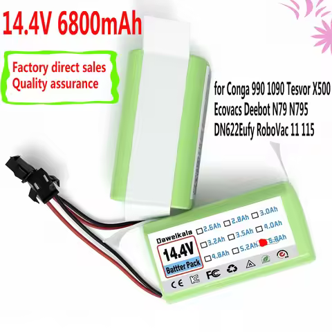 14.4V High capacity 6800mAh Li-ion rechargeable replacement battery For Eufy RoboVac 11, 11S, 11S MA