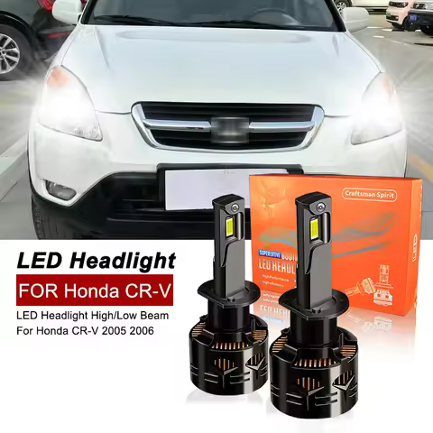 2PCS 30000lm For Honda CR-V CRV 2005 2006 Car LED Headlight Bulbs High Beams H1 Low Beams H1 High qu