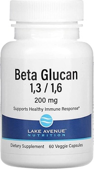Lake Avenue Nutrition Beta Glucan 200 mg, 60 Veggie Capsules