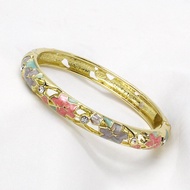 แท้ปักกิ่ง Jingtai Lanmu Handbracelet สําหรับผู้หญิงเปิด Golden Simple Retro Silk Hollow Out Court M