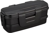 OSK BLW-26H Men’s 2-Tier Lunch Box, Lockfor, 18.1 fl oz (510 + 440 ml), 4-Point Lock Lock, Securely 