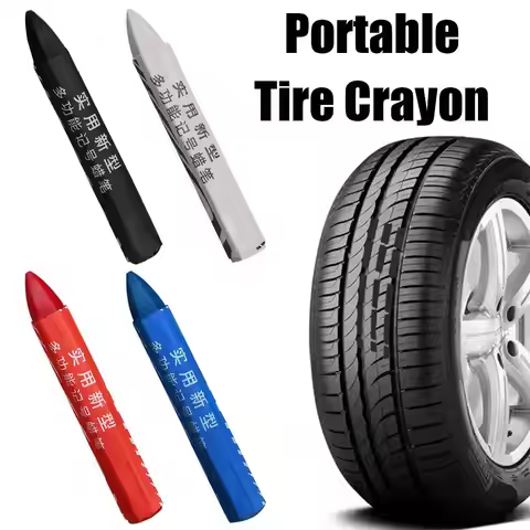 Crayon Marker For Tire Waterproof Paint Marker Pen Car Tyre Tread Care Portable Fade Resistant Tire 