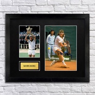 【SG Stock】Bjorn Borg Tennis Collectible Reprinted Signed Autograph Poster Art Framed 15x12