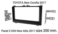 กรอบจอแอนดรอยด์ หน้ากากวิทยุ หน้ากากวิทยุรถยนต์ TOYOTA COROLLA ALTIS ปี 2017-2018 สำหรับเปลี่ยนเครื่องเล่น 2DIN7"_20cm. หรือ จอ Android7"