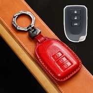 Genuine Leather Car Remote Key Cover Case Keychain Holder for Toyota Vios Yaris Sienta Spade Hiace 2