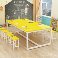 Kindergarten Studio Training Table Color Primary School Students Handmade Desk Chair Art Counseling 