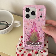 G.O.A.T Pink flame casing Compatible for iPhone 17 pro max iPhone 17 16 15 14 pro max Anti -falling 