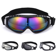 แว่นตากันแดดรถจักรยานยนต์กีฬาสกีแว่นตากันลมกันฝุ่นแว่นตาแข่งทางวิบากแว่นตาป้องกันรังสี UV ยางยืดปรับได้